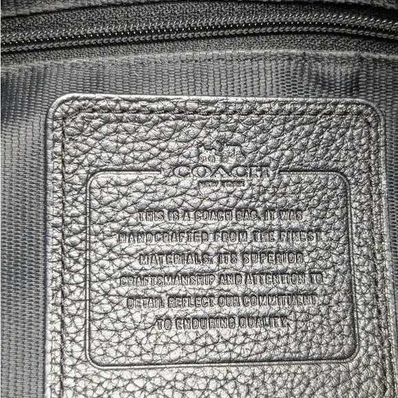 Coach Edie Pebble Leather Shoulder Bag-Black - Picture 6 of 8